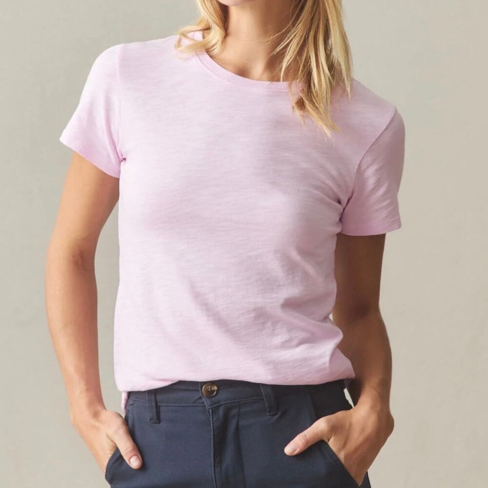 American Giant Premium Slub Short Sleeve Crew Tee Women’s Medium Pink